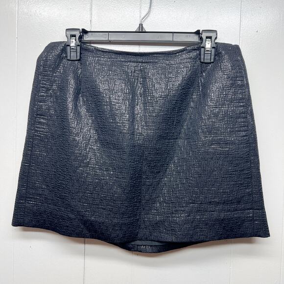 J. Crew Dresses & Skirts - J. Crew Silk Blend Y2K Vintage Metallic Mini Skirt Size M/L Fairygoth Edgy Chic